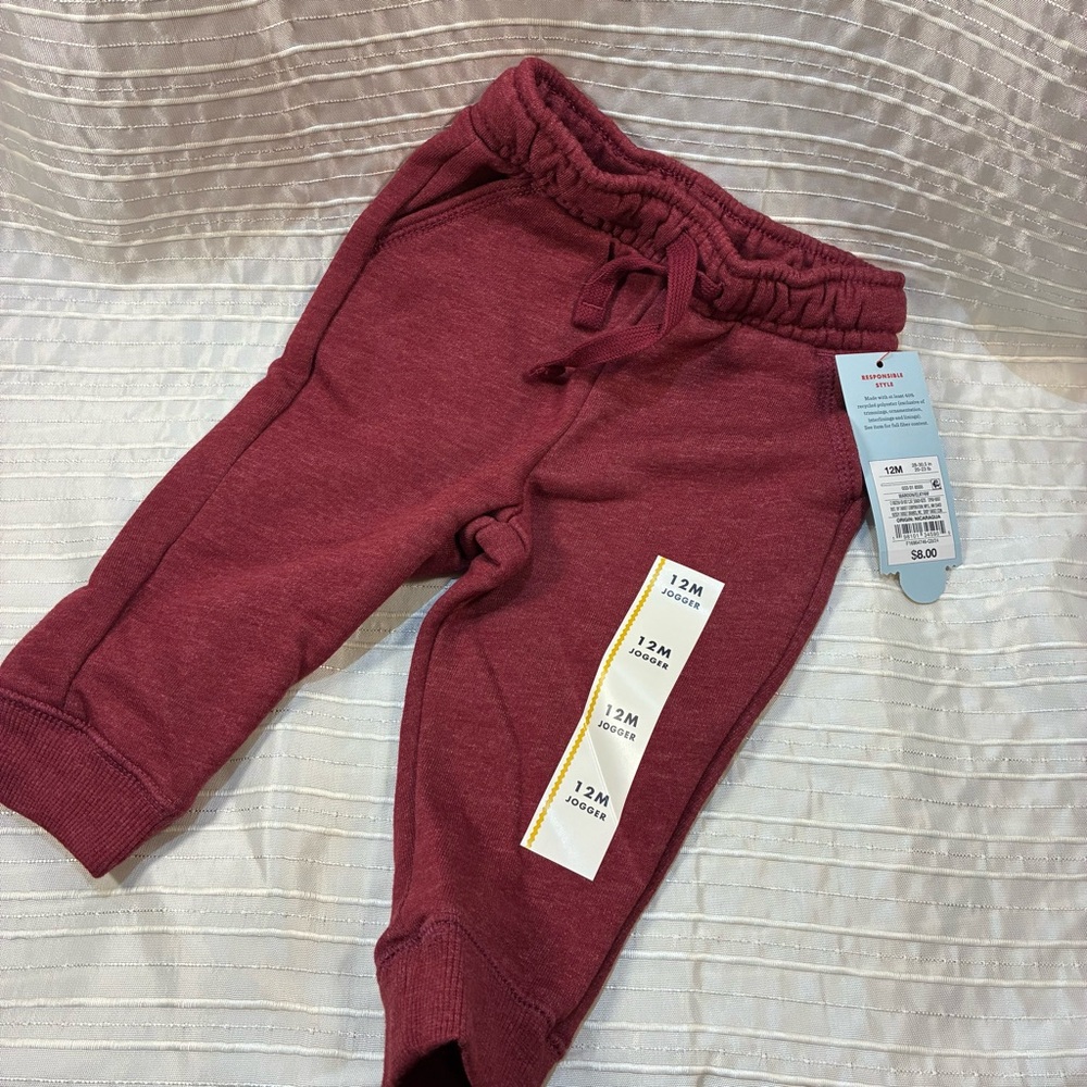 Carter's Burgundy Jogger Pants for Kids